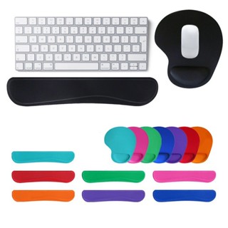 Tapete De Rato Teclado Descanso Para Pulso Memória De Espuma Jogo Ergonômico Superfino Fibra Confortável Mousepad
