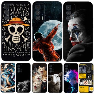 Capa Para O Telefone Motorola Edge 20 Pro 5G Traseira Em Silicone Macio Moto Edge20Pro Protetora Preta Tpu Dragão De Ovelha Da Moda