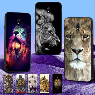 Para A Capa xiaomi redmi 8a Traseira Do Telefone De Silicone Macio Na Preta tpu Urso Leopardo Leão Tigre Lobo