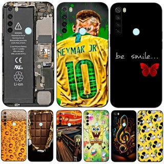Para xiaomi Redmi Note 8 Capa Traseira Em Silicone Macio 2021 Note8 Preta tpu neymar Borboleta messi luffy anime
