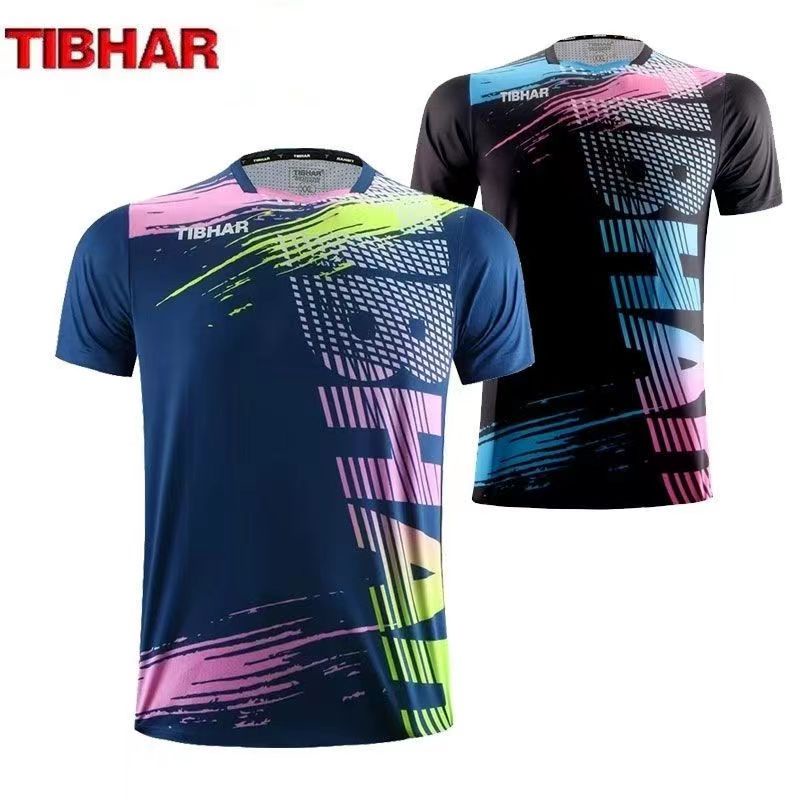 TIBHAR Conjunto De Fato De Tênis De Mesa Alto Masculino E Feminino Camiseta Manga Curta