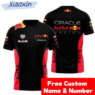 Red BUll Camiseta Vermelha 2023 F1 Casual Respirável Para Homens , Impressa Com Padrão/Fórmula Um/Verão Tamanho Grande 5XL