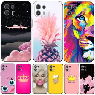 Capa Para Telefone Motorola Edge 20 Lite 5G De Silicone Macia Moto Protetora Preta Tpu Cute Cartoon Pink