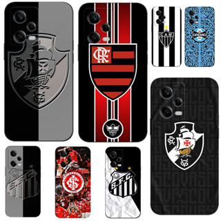 Estojo Para Xiaomi POCO X5 5G Telefone De silicone Macio Capa Traseira Preta Clube De Futebol
