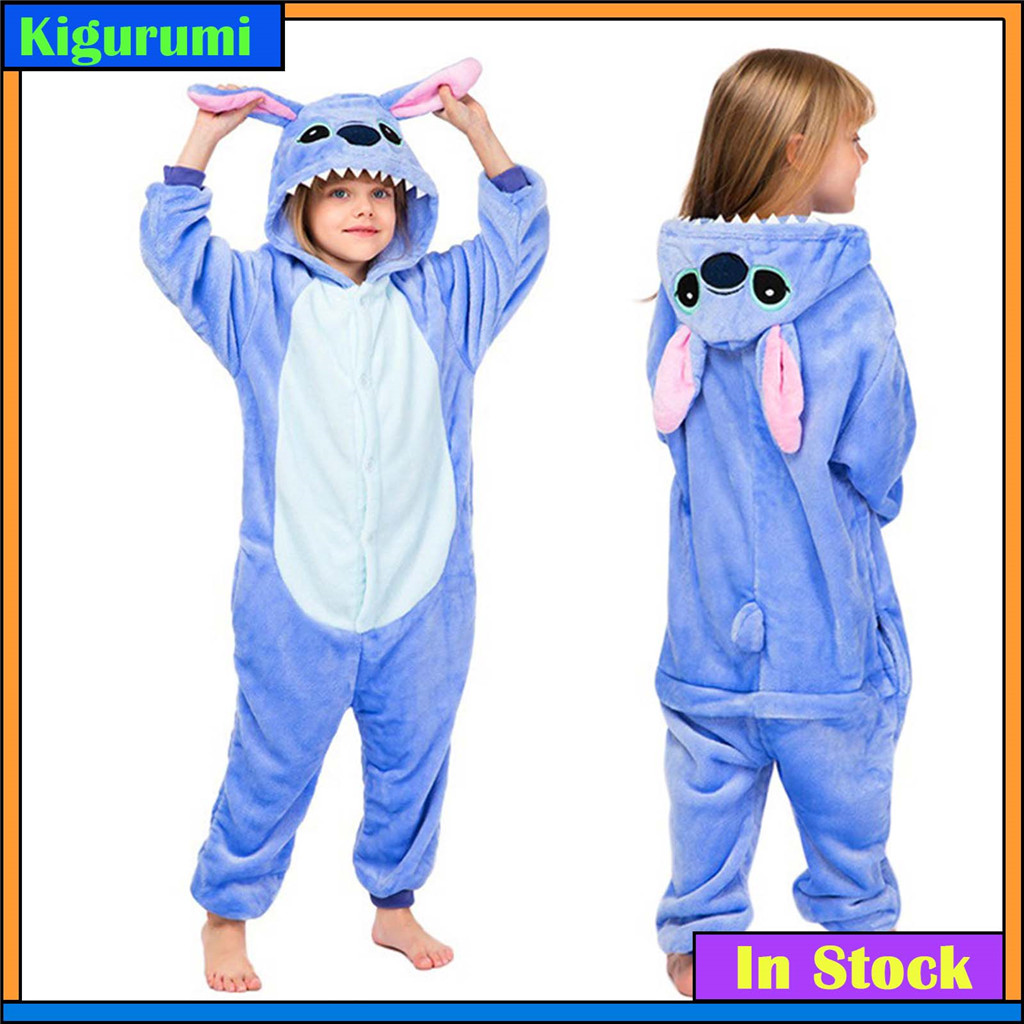 Baju Tidur Pijamas Conjunto Kids Stitch Panda Panos Baby Sleepwear Crianças Onesies Menino...