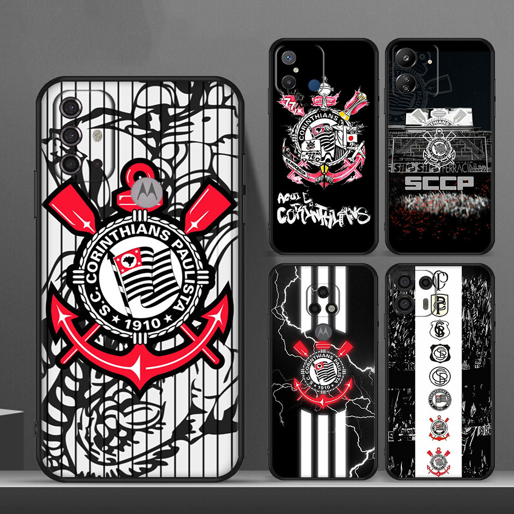 Invólucro Motorola Moto E13 E20 E22i E7 Power E7i Pwer E7 Plus Edge 20 Lite Pro Silicone Corinthians Capa De Telefone