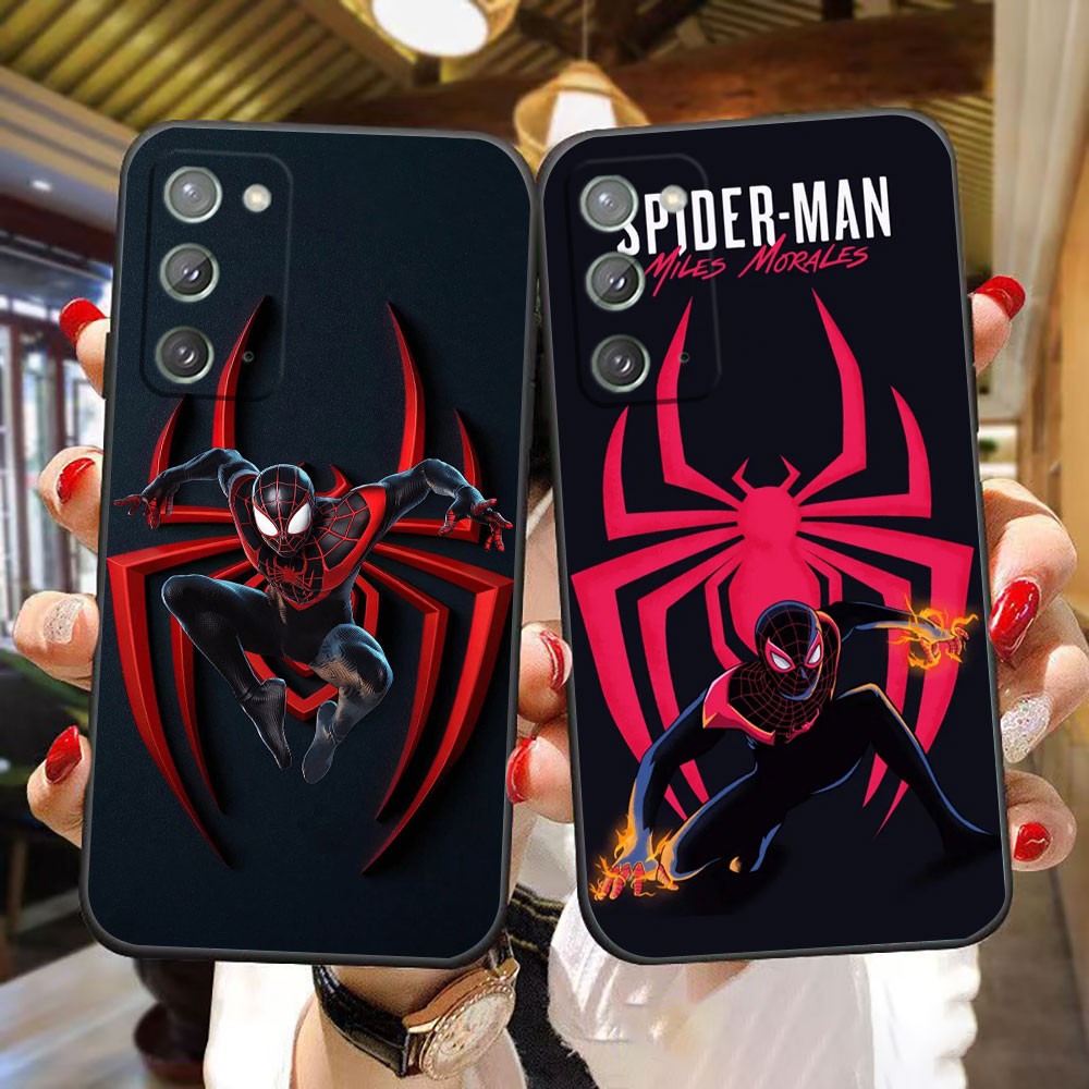 Capa De Celular TPU Homem-Aranha Miles Morales Para Samsung Galaxy A03 A02 A01 M62 M54 M53 M51 M33 M32 M31 M30 M23 M20 M14 M10 F14 M02 F62 M21 A81 M60 Nota 20 10 Ultra Plus Pro Lite S 5G