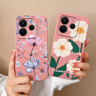 Capa Para Redmi Note 14 4G 5G Lindas Flores Padrão Protetor De Silicone Líquido Macio TPU Traseira RedmiNote14 Ultrafina em Oferta na Shopee