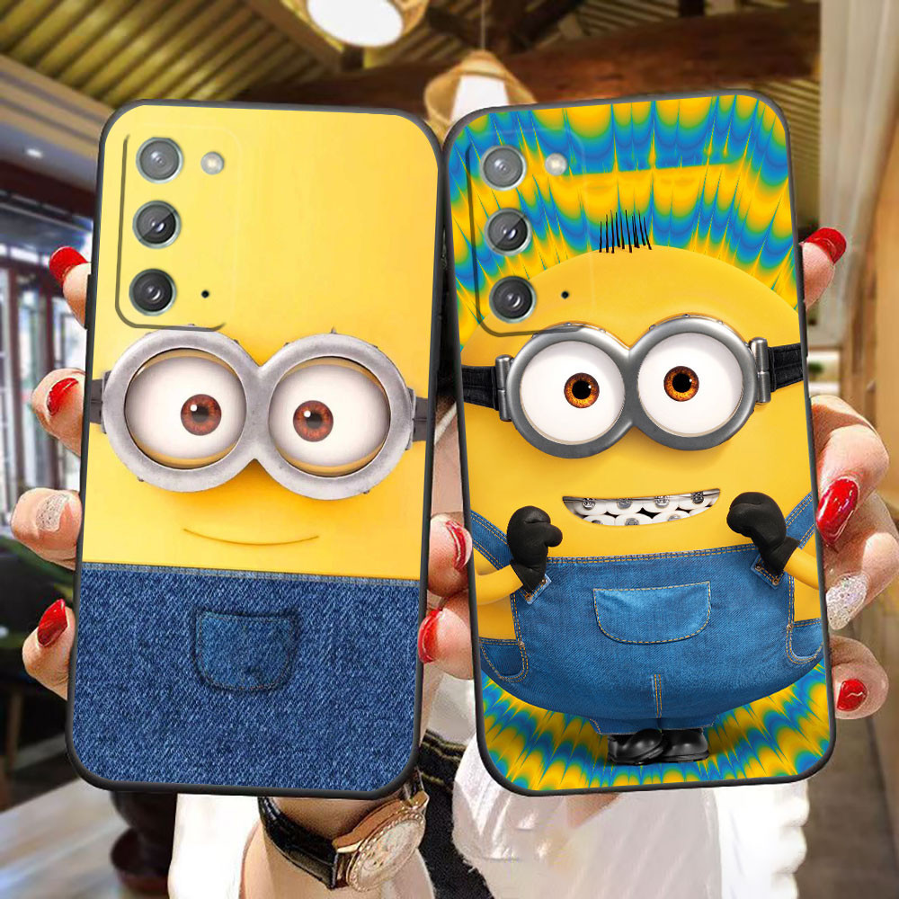 Capinha De Celular Grande Rosto Minions TPU Para Samsung Galaxy A03 A02 A01 M62 M54 M53 M51 M33 M32 M31 M30 M23 M20 M14 M10 F14 M02 F62 M21 A81 M60 Nota 20 10 Ultra Plus Pro Lite S 5G