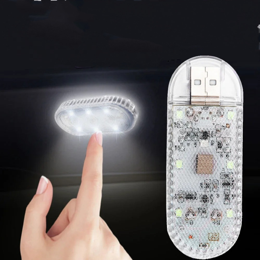 Luz Decorativa Nocturna De Leitura No Teto Do Carro mini touch light USB Com Carregamento em Oferta na Shopee