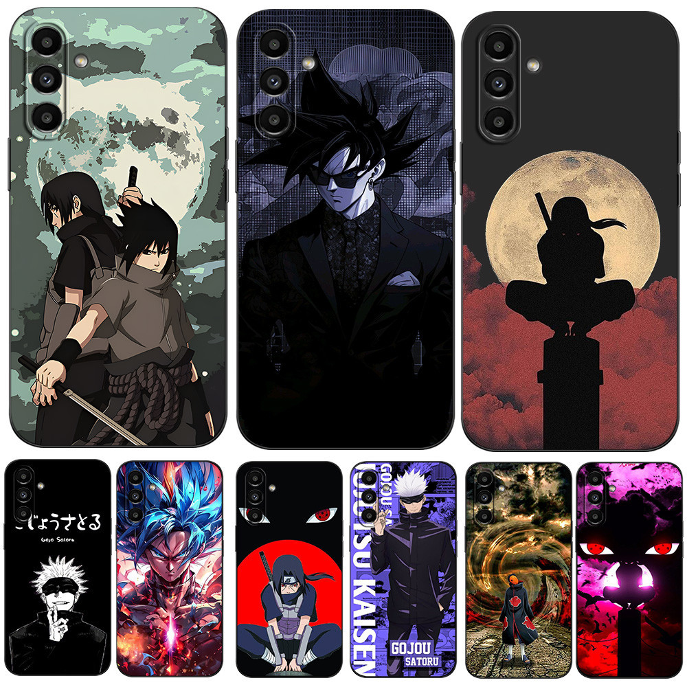 Para Samsung Galaxy A35 A55 5G Capa Traseira Do Telefone Silicone Macio Protetor De Preto Tpu De anime goku naruto Dor gojo