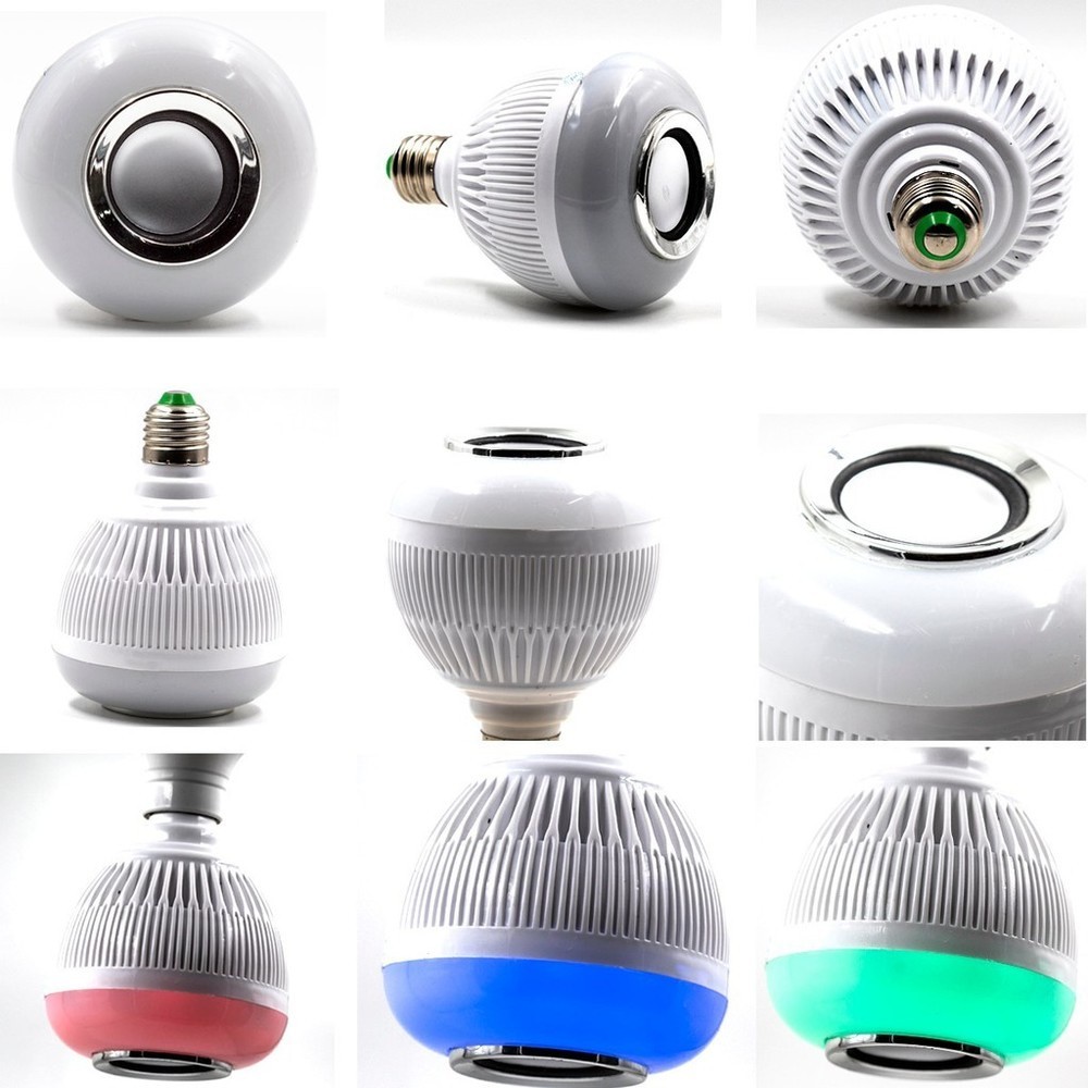Lampada Musical Caixa de Som Bluetooth LED Rgb Controle — R$ 19,71 em Shopee