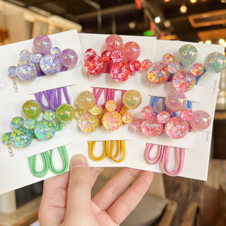2PCS Lovely Cartoon Mouse Head Girls Elastic Hair Bands Princesa Acessórios De Cabelo Para Crianças Laços Baby Headwear em Oferta na Shopee