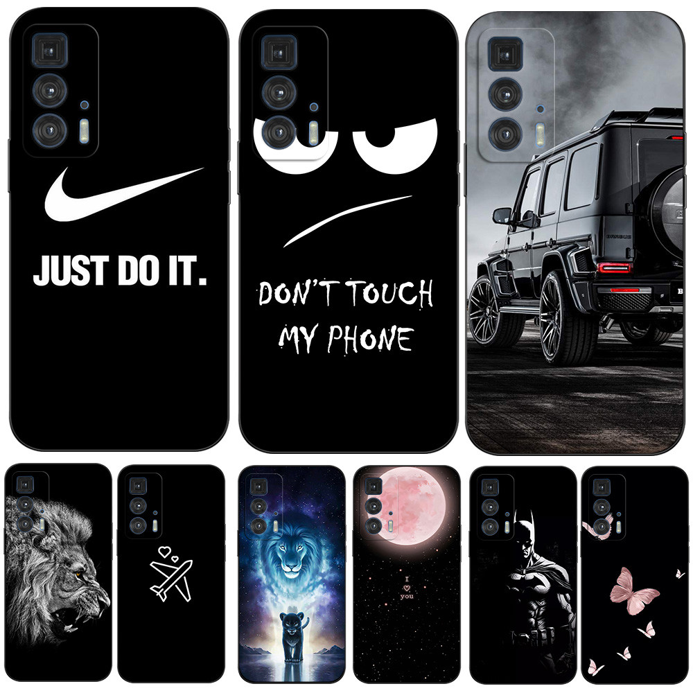 Capa Para Motorola Edge 20 Pro 5G De Silicone Macio Traseira De Telefone Moto Edge20Pro Protetora Preta Tpu Moda Padrão  em Oferta na Shopee