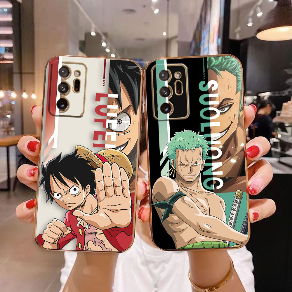 Luffy Zorro Anime Japonês One Piece E-TPU Capa De Celular Para SAMSUNG GALAXY M62 M53 M51 M33 M32 M31 M30 M23 M22 M21 M14 M13 F62 F22 F23 F13 J7 J6 J4 J2 Pro Prime Plus ON7 Nota 9 8 5G