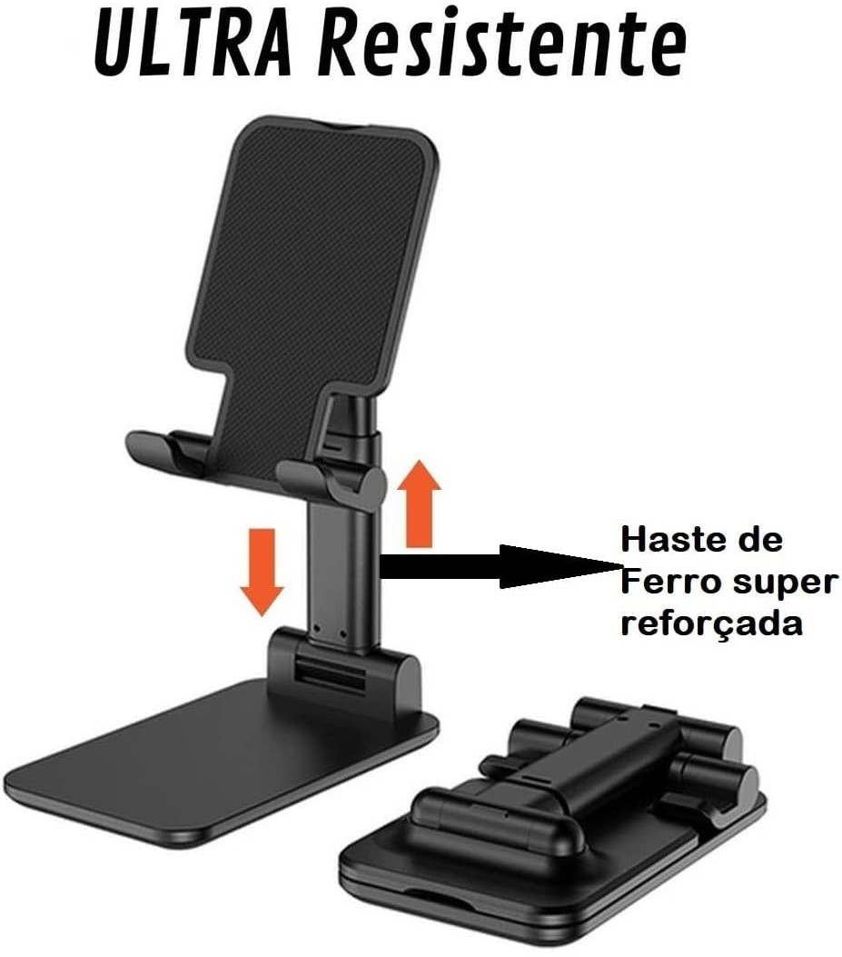 Suporte Para Celular Dobrável Portátil Ergonômico de Mesa, para Celular ou tablet Ajustável