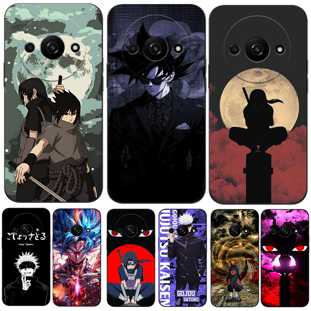 Para Xiaomi Redmi A3 Global Case Phone Cover Capa Telefônica Preta tpu anime goku naruto Dor gojo