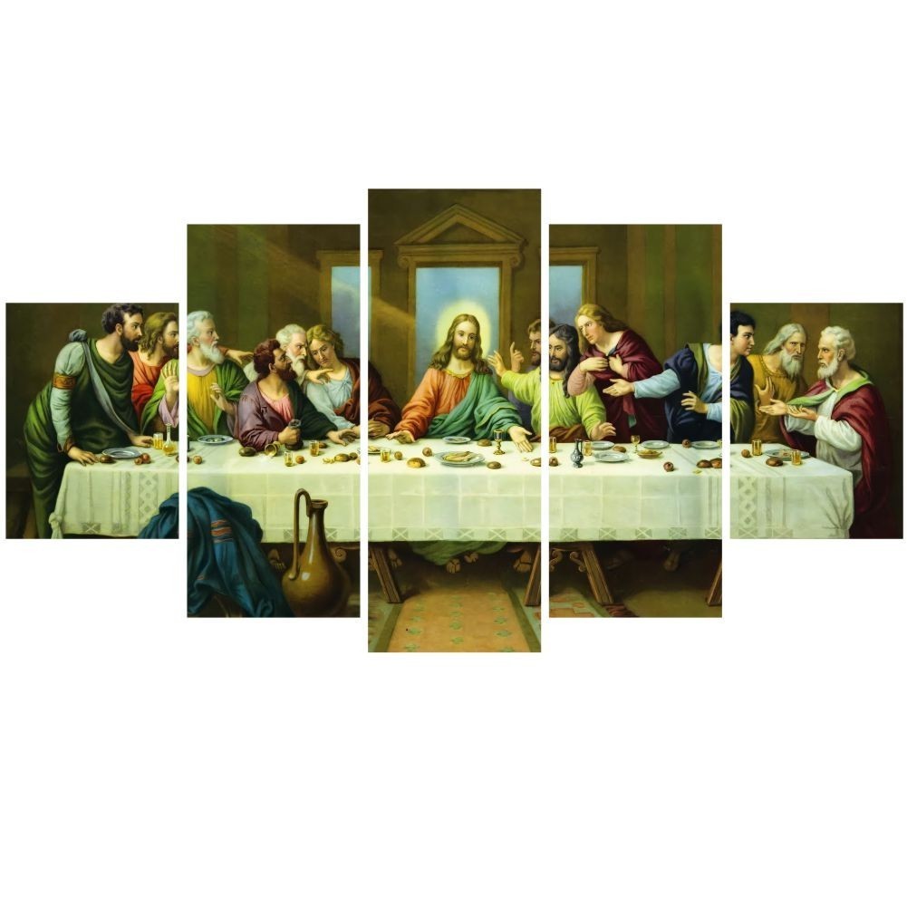 Quadros Decorativos de Parede Sala Última Santa Ceia De JESUS Religioso Discípulos Quadro Sagrado, Cristianismo