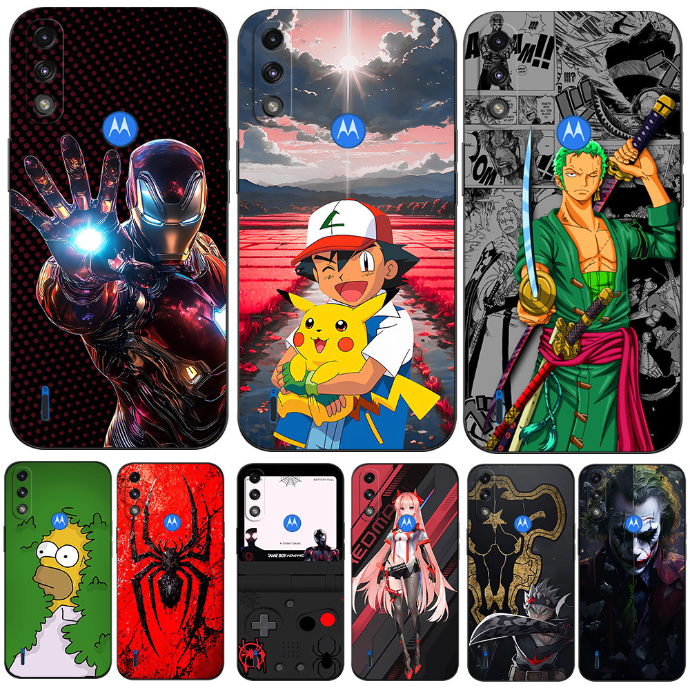 Capa Para Motorola E7 power Case Traseira De Silicone Macio Moto E7i Protetora Preta Tpu Padrão Bonito Mario Torre Eiffe em Oferta na Shopee