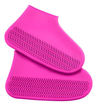 Capa Chuva Sapato Tênis Moto Protetor Silicone Calçado TM P ROSA