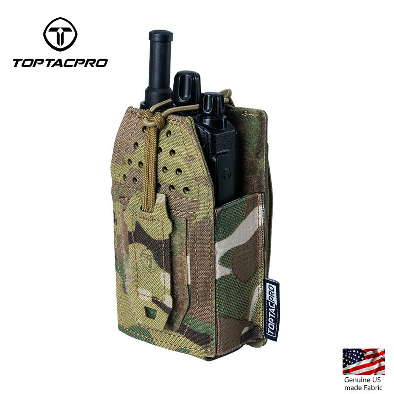TOPTACPRO Mini Bolsa Tática Para Rádio MOLLE Walkie-talkie Interfone Dever 8524