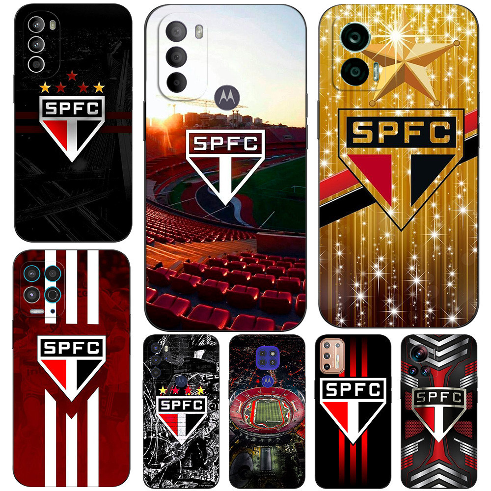 Estojo Para Moto Motorola G31 G71 5G G22 4G E32 Capa Telefônica São Paulo FC LOGO