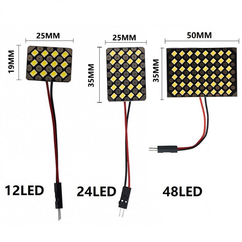 5/10 PCS C5w T10 Painel Do Veículo Com Leds Para Carro Cúpula Da Lâmpada De Leitura Interior 2835 12 24 48 SMD Festoon DC 12v — imagem 2 de 2
