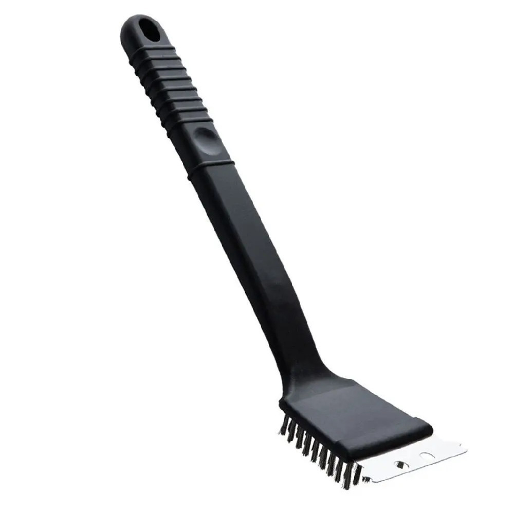 Escova com Espátula Aço Inoxidável Limpeza Grill Grelha Churrasqueira
