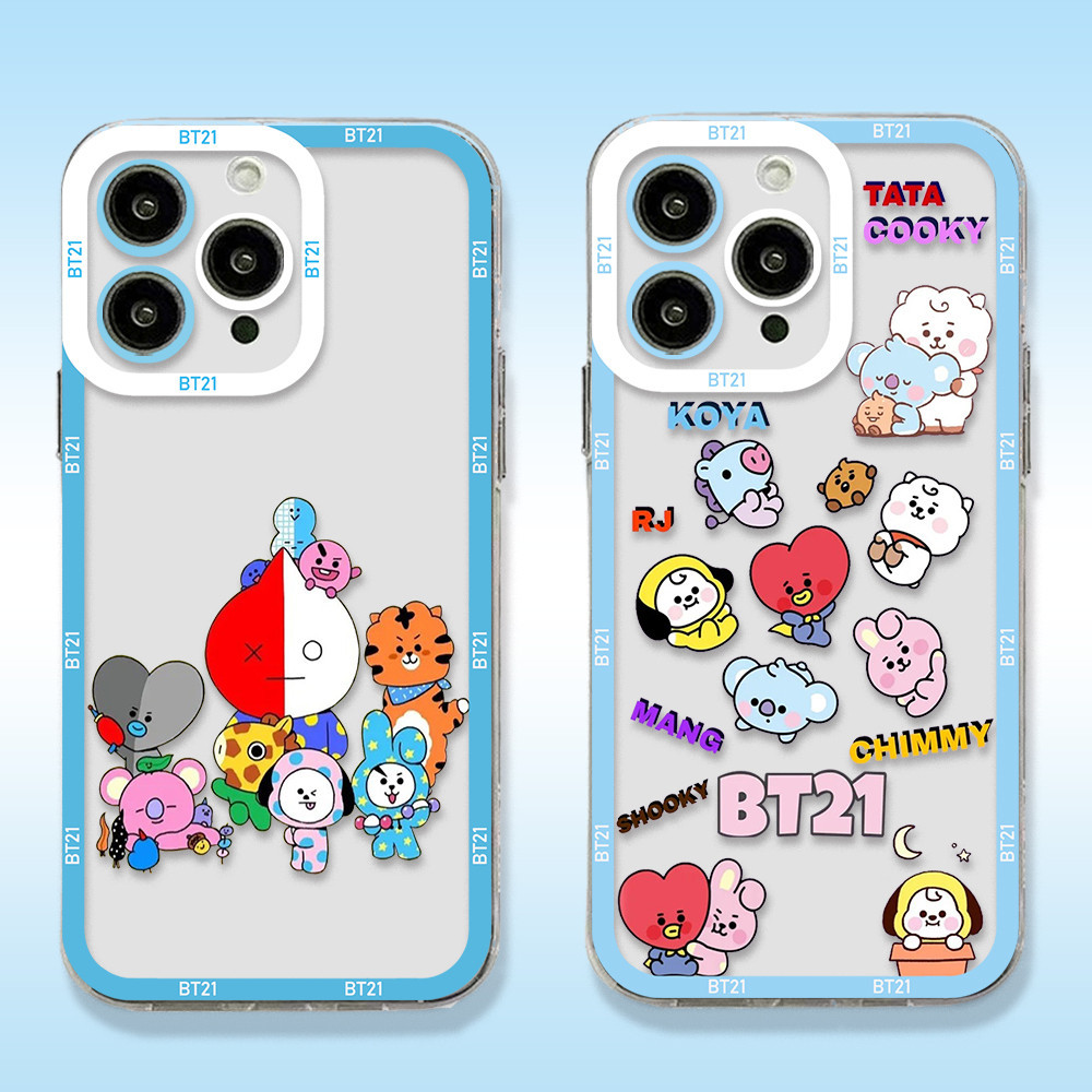 Capa Da Caixa Do Telefone Cartoon Kpop Love For Iphone 15 14 13 12 Mini 11 Pro Max XR XS SE 7 8 Plus Silicone Macio Presente Transparente Para - detalhe