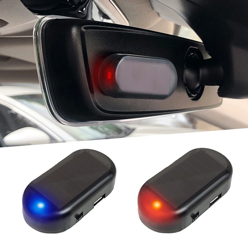 Alarme De Segurança Solar Para Carro Sem Fio Lâmpada De Anti-Roubo LED Intermitente Luz Decorativa