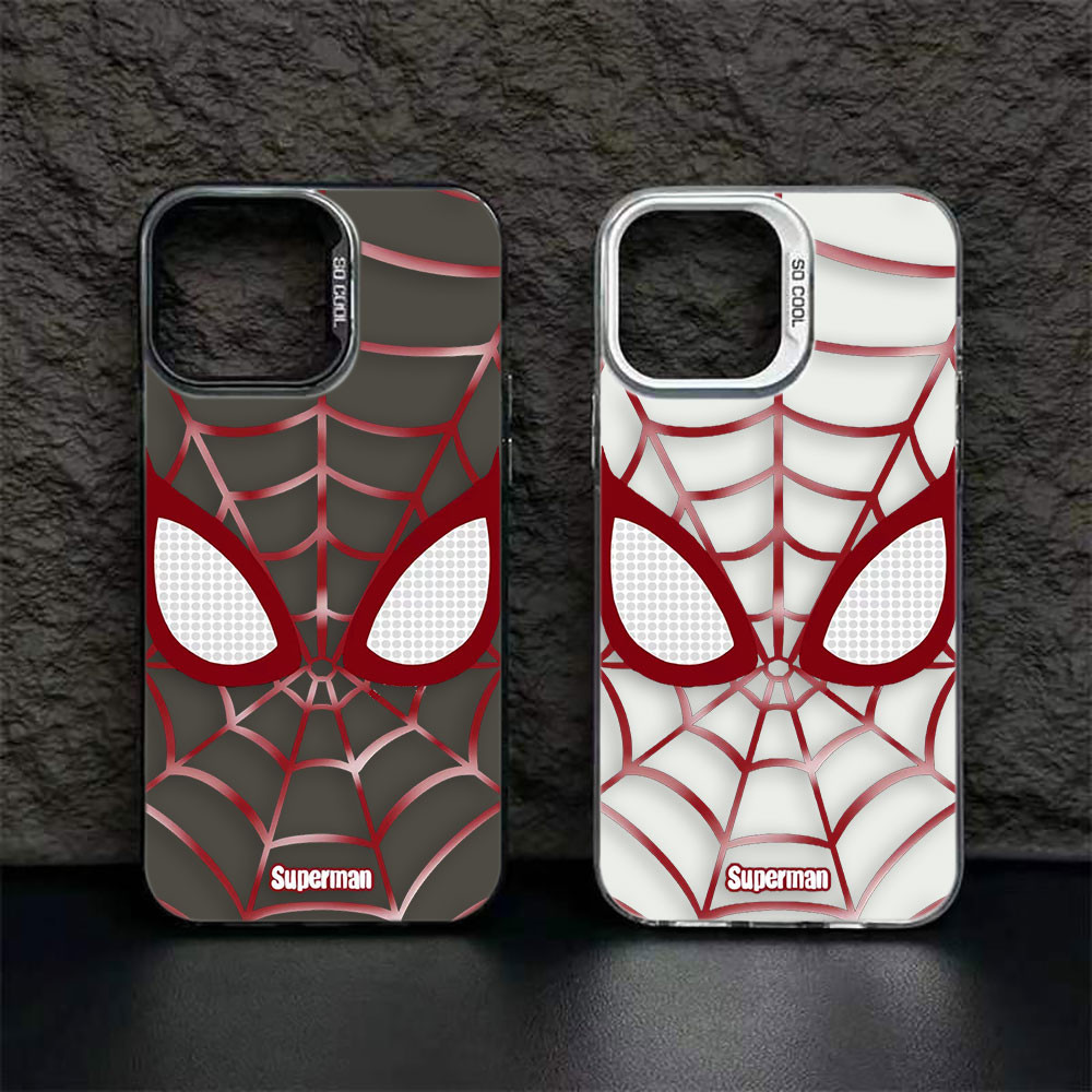 Linha Vermelha Marvel Homem-Aranha Veneno Grande Furo Matte Laser Capa De Silicone Para Celular Samsung Galaxy S24 Ultra S23 FE S22 S21 S20 S30 Plus 4G 5G