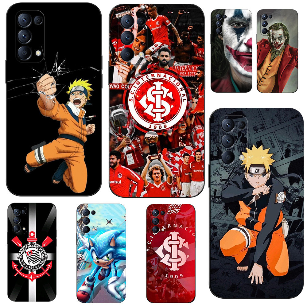 Capa Protetora Para OPPO RENO 6 PRO 5G snapdragon 870 Versão Telefone De Silicone Macio Preto Tpu Sonic Mickey Mouse Joker Football club