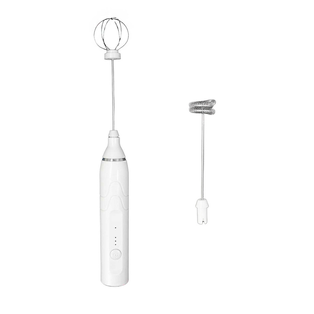 JS Misturador Mexedor De Bebidas Mini Batedeira Eletrico Leite Cafe Achocolatado 2 Em 1