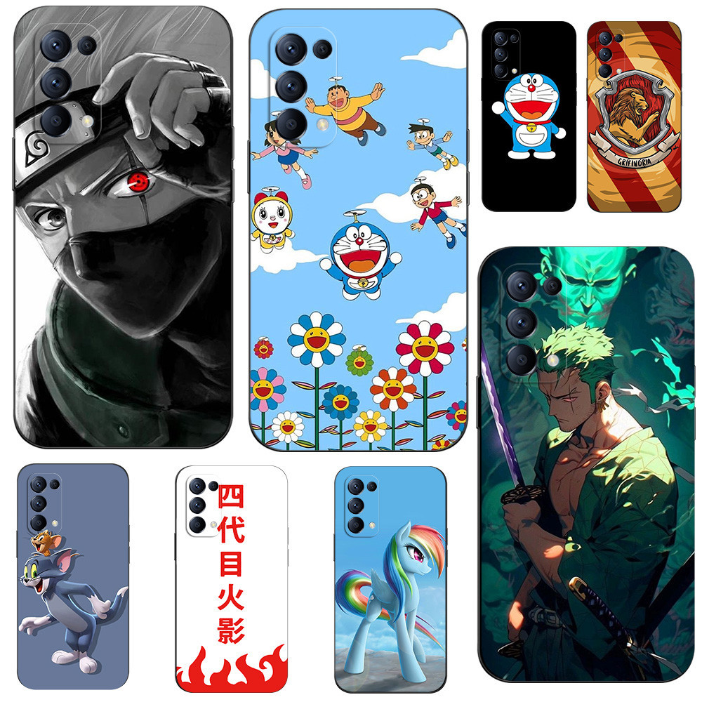 Capa Protetora Para OPPO RENO 6 PRO 5G snapdragon 870 Versão Telefone De Costas Silicone Macio Preto Tpu Classic Coleção De anime Da Moda