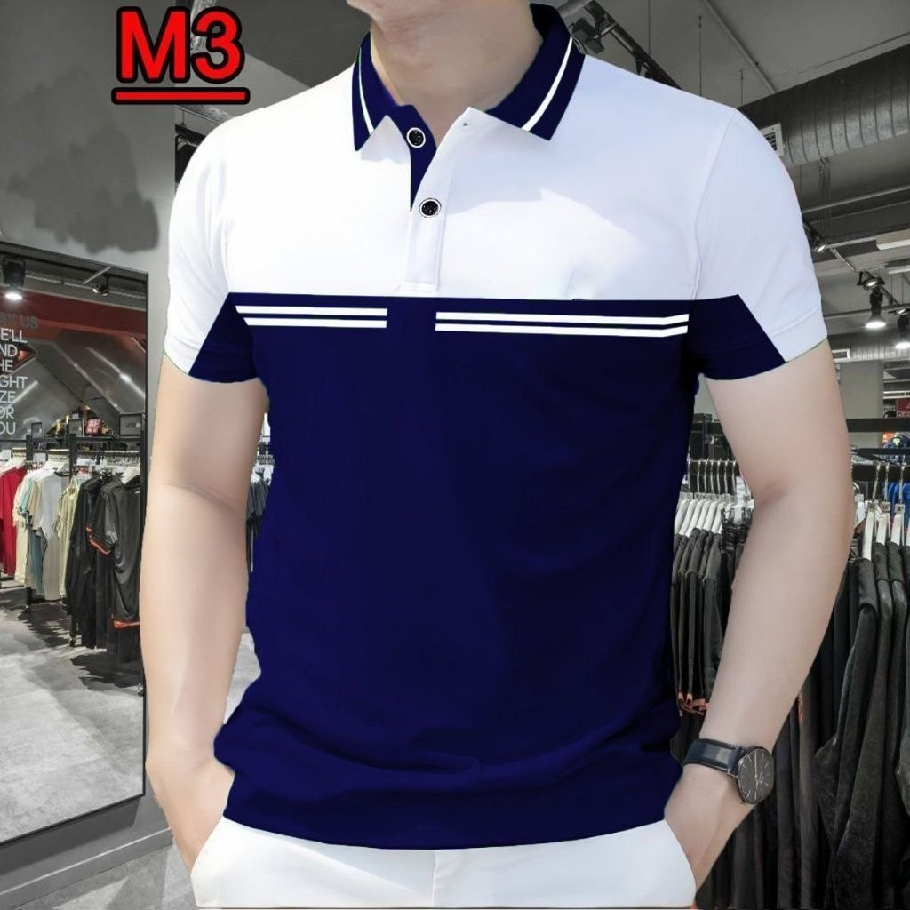 Pólo Casual Para Homens Feito De Tecido Frio , Esticado , Camisa Masculina Slim fit