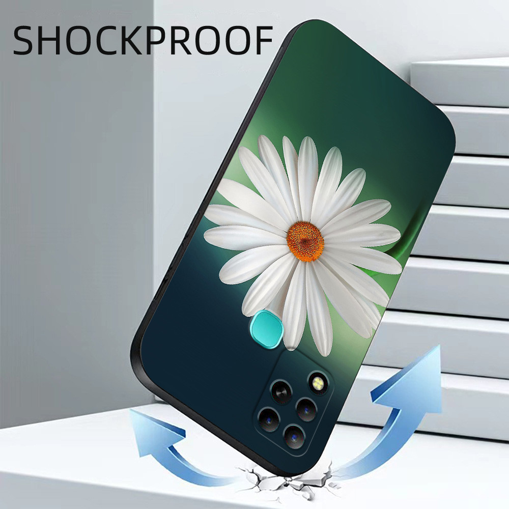 Estojo Para infinix HOT 11 G37 Silicon Phone Cover Preto tpu Moda Anime Azul