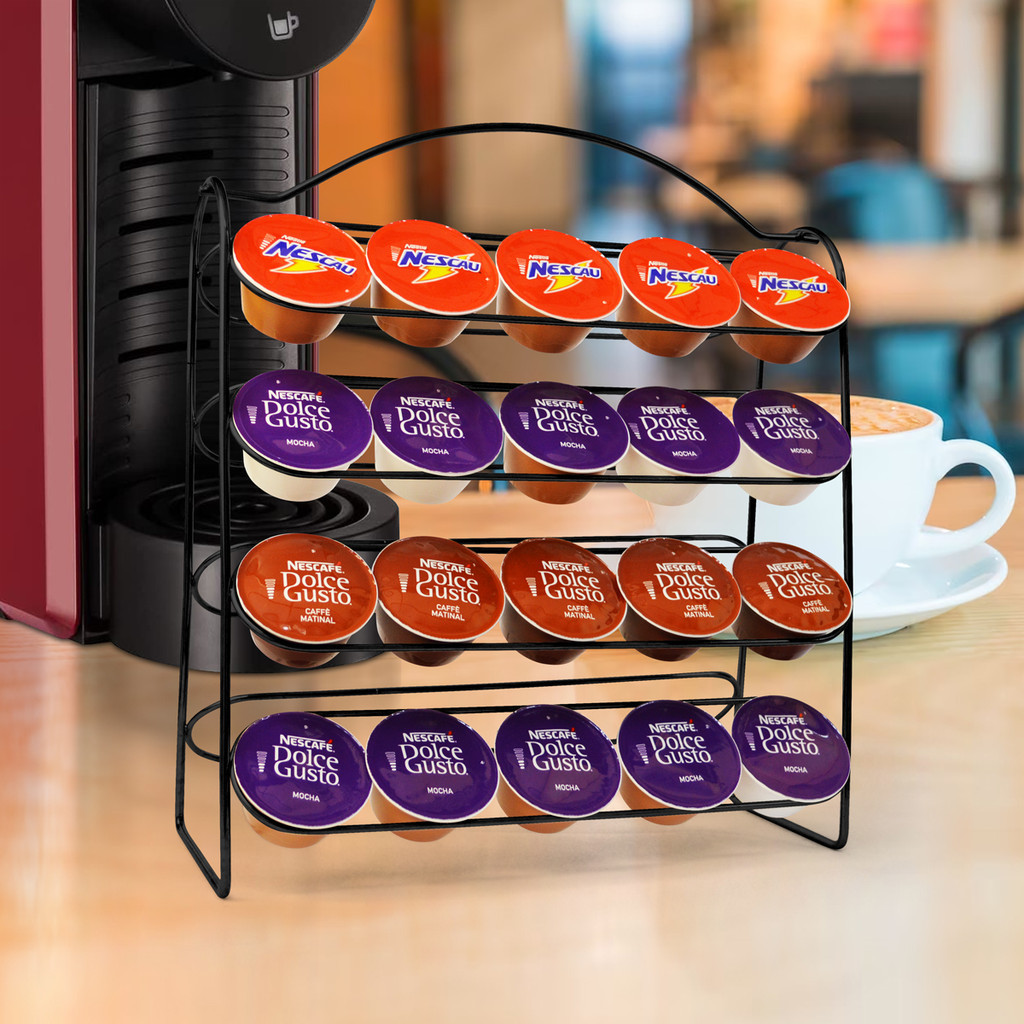 Porta Capsulas Cafeteira Dolce Gusto Genio Mini Me Picollo Três Corações Cafe Nespresso - 40 Capsulas