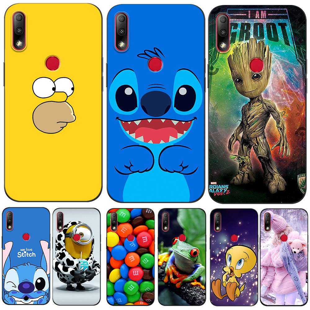 Capa Para ASUS Zenfone max ZB634KL Traseira De Telefone Silicone Macio Preto Tpu Bonito catoon anime Padrão Legal em Oferta na Shopee