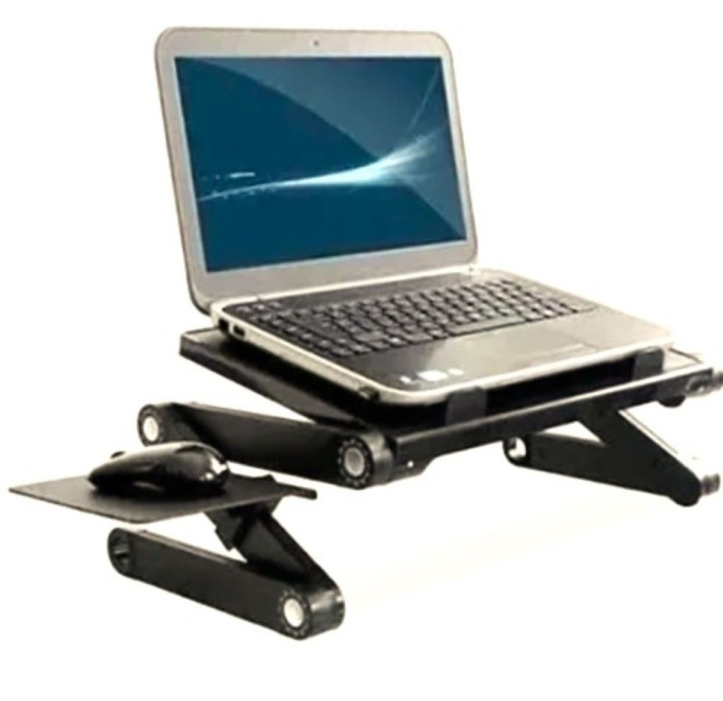 Suporte Articulado para Notebook  Mesa Portatil Dobravel Articulado com Mousepad
