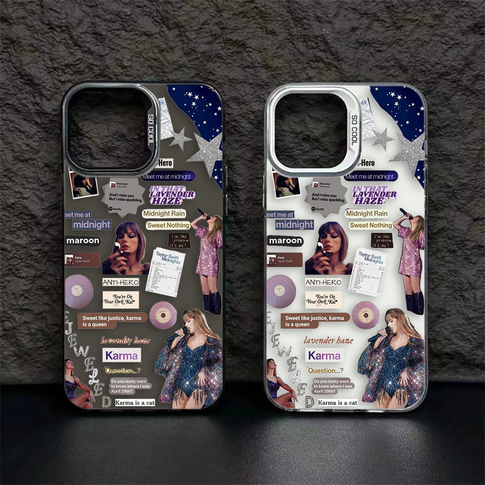 Cantor Taylor Swift Big Hole Matte Laser Capa De Silicone Para Telefone Celular Apple iPhone 15 Promax 14 13 12 11 Pro Max Plus XS X XR SE 2020 2022 8 7