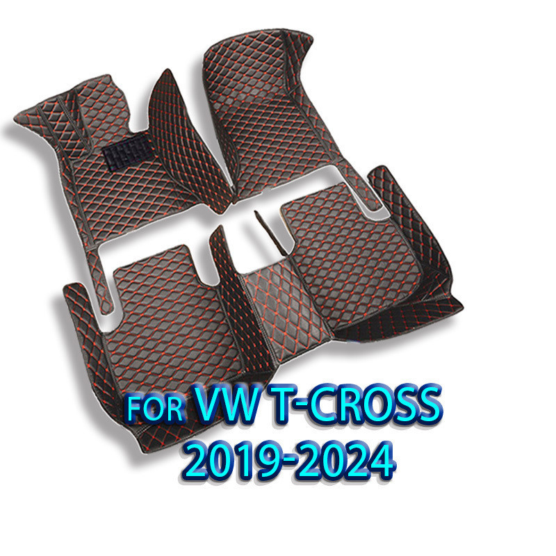 Tapetes De Piso De Carro Adequado Para VOLKSWAGEN VW T-cross 2019-2025 2020 2022 23 24 Pé De Automóvel Personalizados