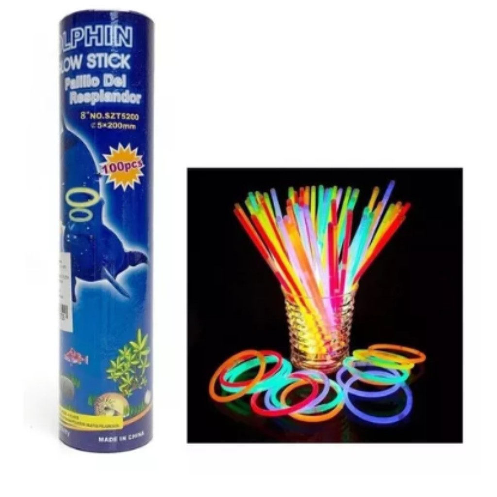 Kit 100 Pulseira Neon Fluorescente LED Festa Balada Colorida Adereço Eventos Casamento Brilha Escuro