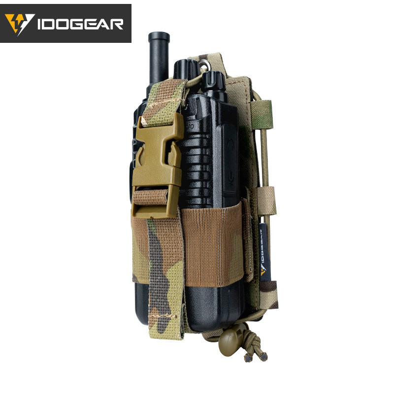 Bolsa De Rádio Tática IDOGEAR Gridlok BAOFENG/POFUNG UV5R UV82 Talkie Walkie MOLLE Cintura 35110 Engrenagens De Camuflag