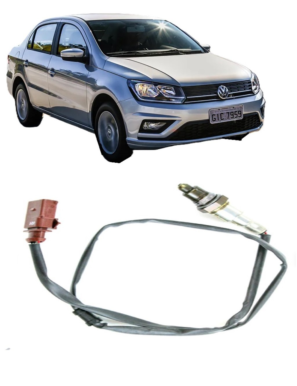 Sonda Lambda VW VOYAGE 1.6 16v 4 Pinos Comprimento do Fio 72cm Pré Catalisador Planar Nova Geração