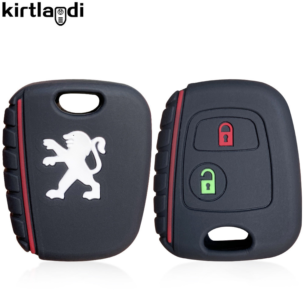 Peugeot 107 207 307 407 206 306 406 Capa De Silicone Para Chaveiro De Carro Remoto C1 C4 C2 C3 Berlingo Xasara Picasso Acessórios