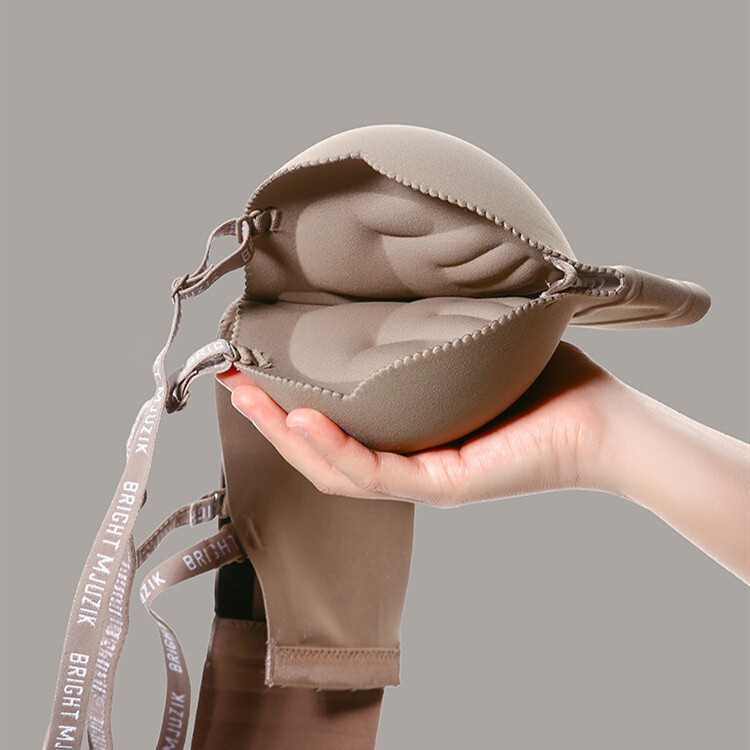 Esponja Grossa Juventude Menina Push Up Sutiã Conforto Macio Sem Fio Lingerie Costura Pequ...