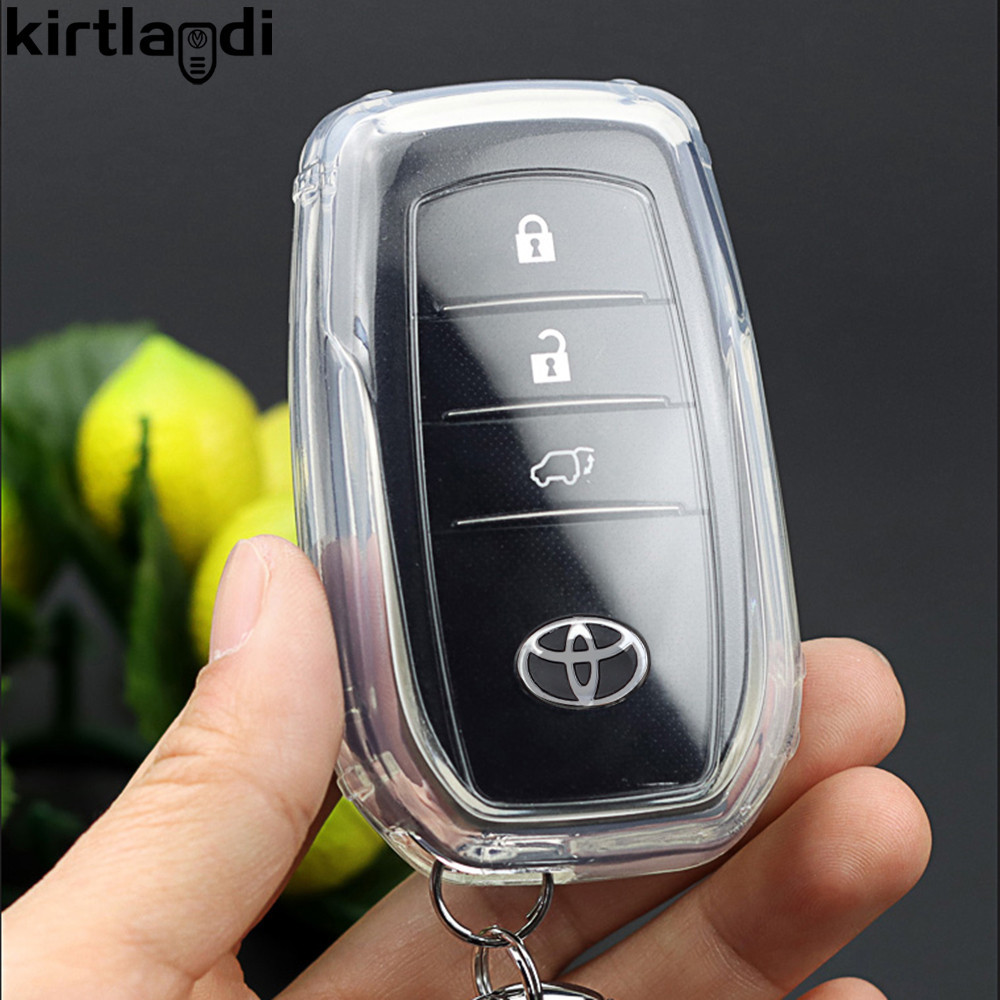 Acessórios Toyota Hilux Fortuner Camry Capa Para Chave Prado 90 Soft Tpu Carro Remota RAV4 Crown Land Cruiser Protect