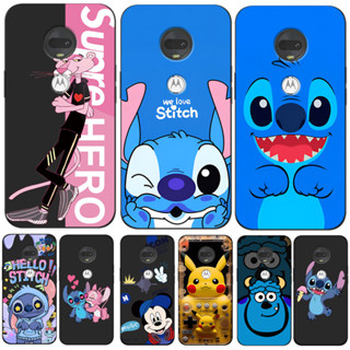Para Motorola Moto G7/G7 PLUS Capa De Telefone Silicone Macia Protetora Preto Tpu Desenho Animado Bonito ohana em Oferta na Shopee