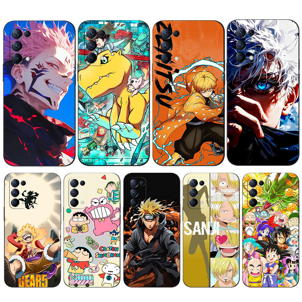 Capa Protetora Para OPPO RENO 6 PRO 5G snapdragon 870 Versão Telefone De Silicone Macio Preto Tpu Asia Anime