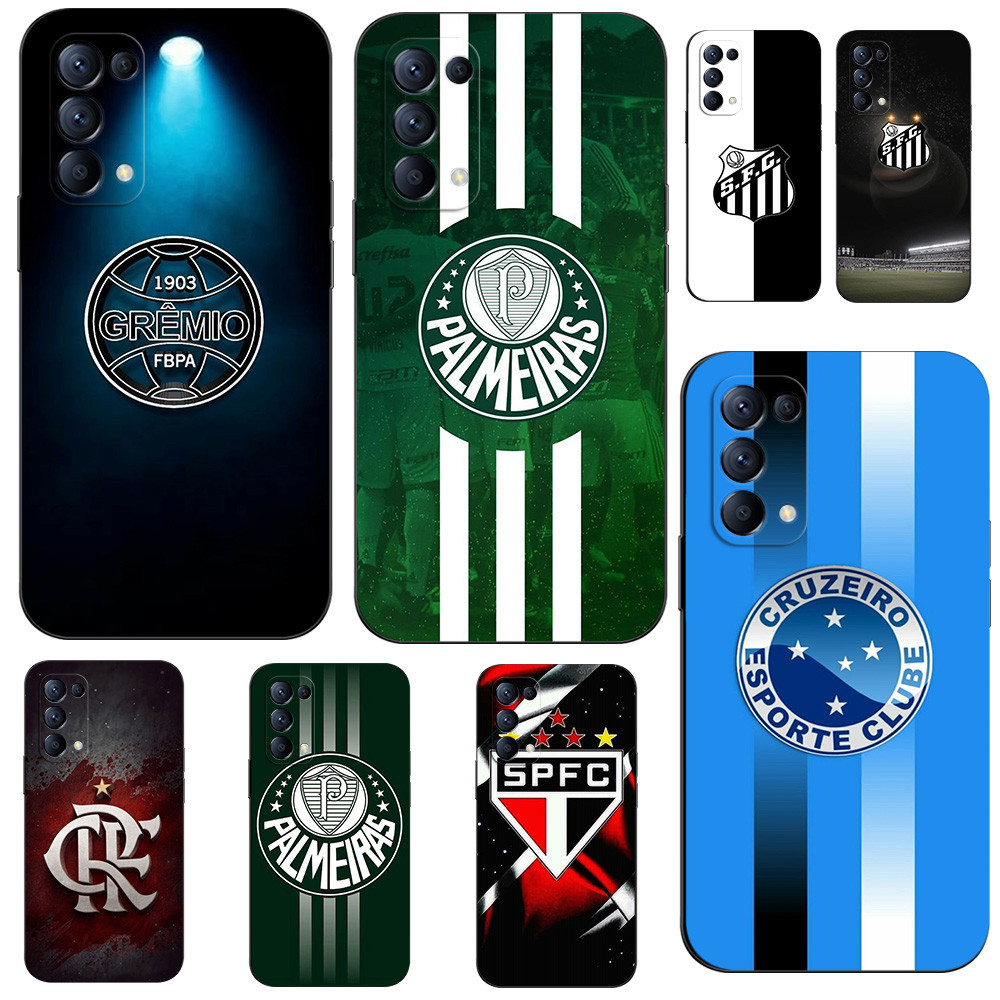 Capa Protetora Para OPPO RENO 6 PRO 5G snapdragon 870 Versão Telefone De Silicone Macio Preto Tpu Padrão Requintado De Futebol De Moda